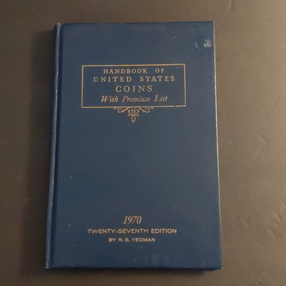 1970 Handbook Of United States Coins With Premium List 27th Edition